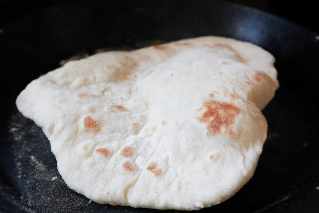 Sourdough wrap cooking