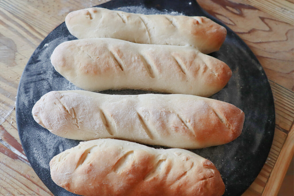 cooked baguettes